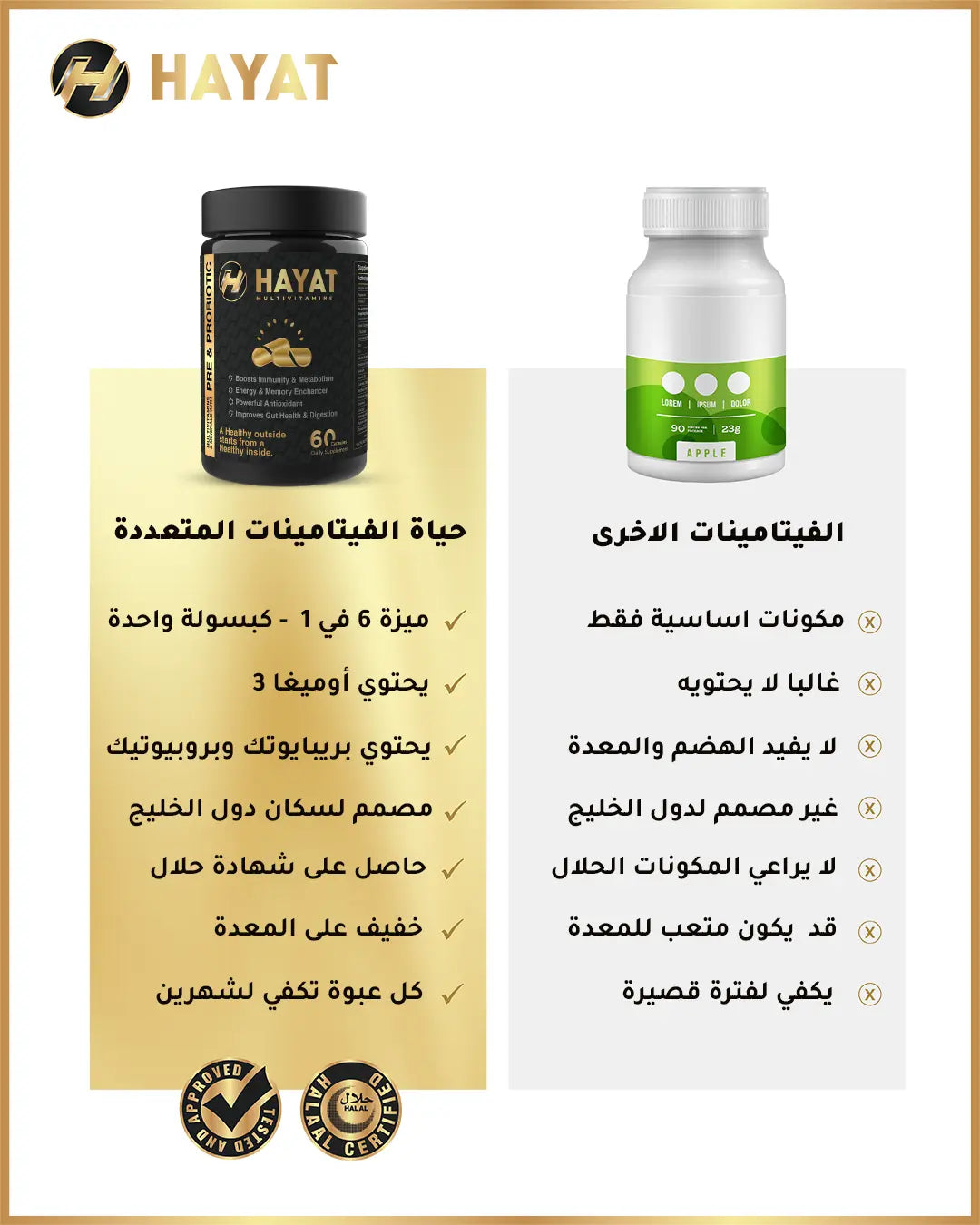 Boost Immunity & Digestion - Hayat Pre & Probiotics (2 bottles Offer)